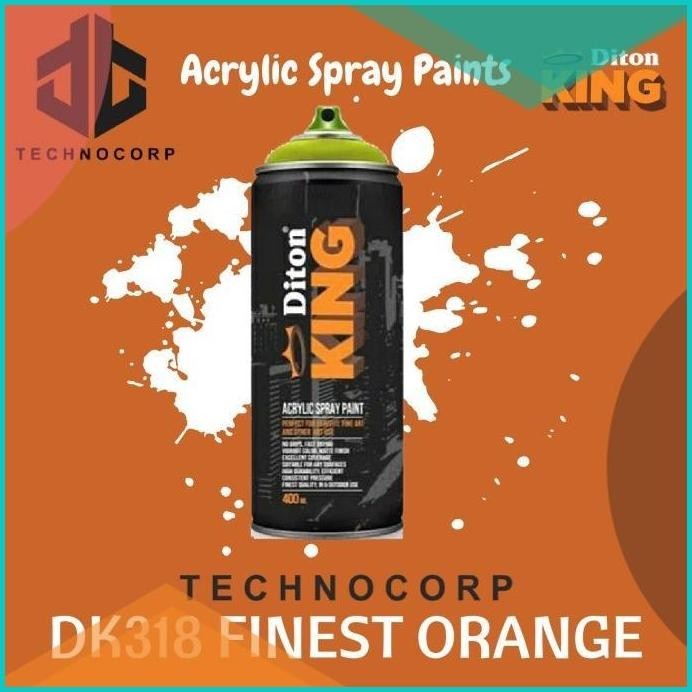 Cat Semprot DITON KING DK 318 FINEST ORANGE /GRAFFITI PAINT DOFF 400ml