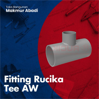 Fitting Pipa PVC Rucika T / Tee / Keni T AW 3" Inch x 3/4" Inch Sambungan Pipa T AW Warna Abu Per Du