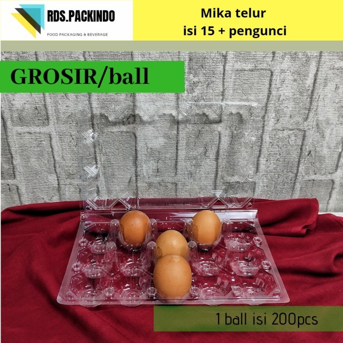 Mika Telur Isi 15 + Pengunci // Grosir