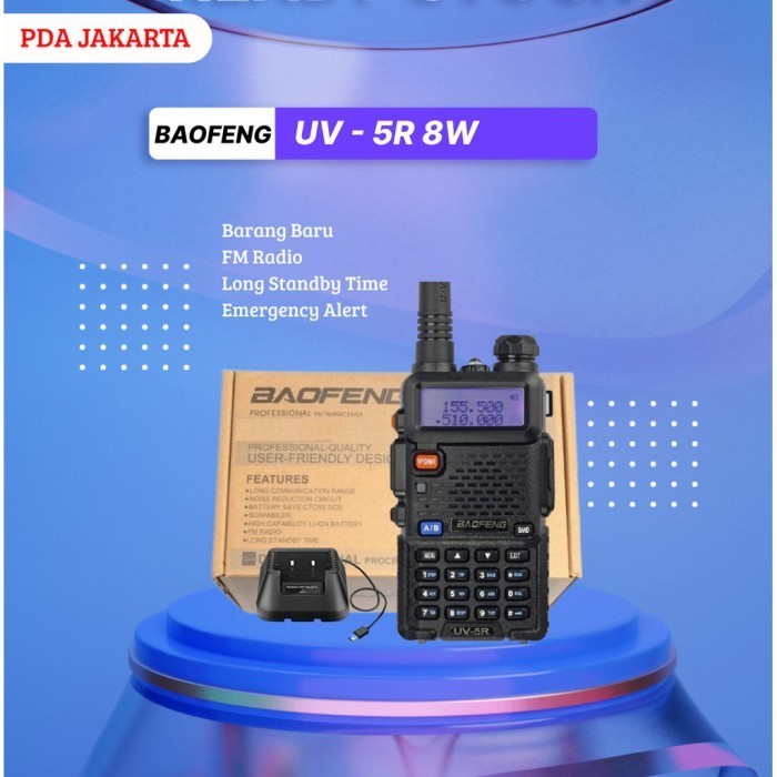 BAOFENG HT UV5R WALKIE TALKIE CHANNEL 8W UV-5R VHF ORIGINAL
