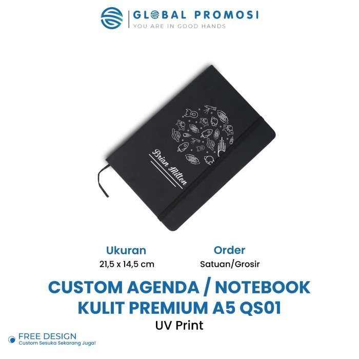 

Custom UV Agenda/Notebook Kulit Premium A5 Buku Catatan Souvenir QS01
