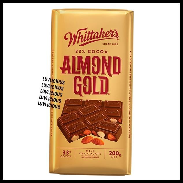 

Whittaker Whittakers Whittaker'S Almond Gold Chocolate Coklat Cocoa
