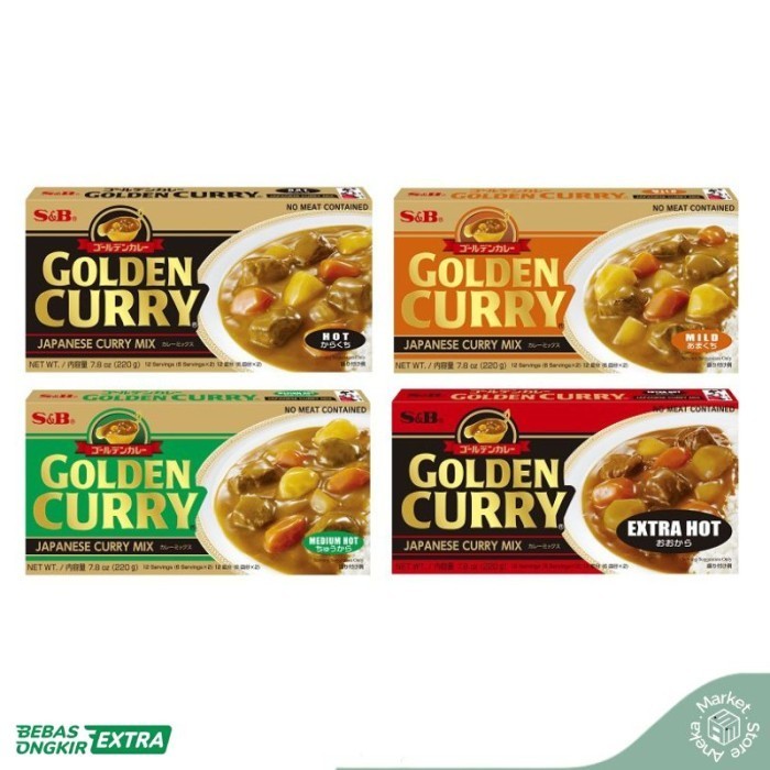 

S&B Golden Curry 220G / Saus Kari Jepang Medium Hot 220Gr