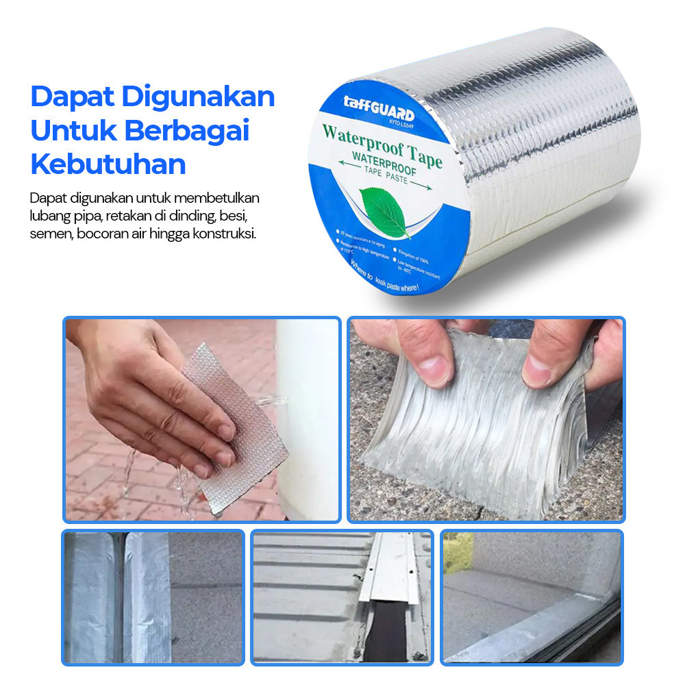 

TaffGUARD KYTO Lakban Aluminium Foil Butyl 0.8 mm Waterproof - LS549