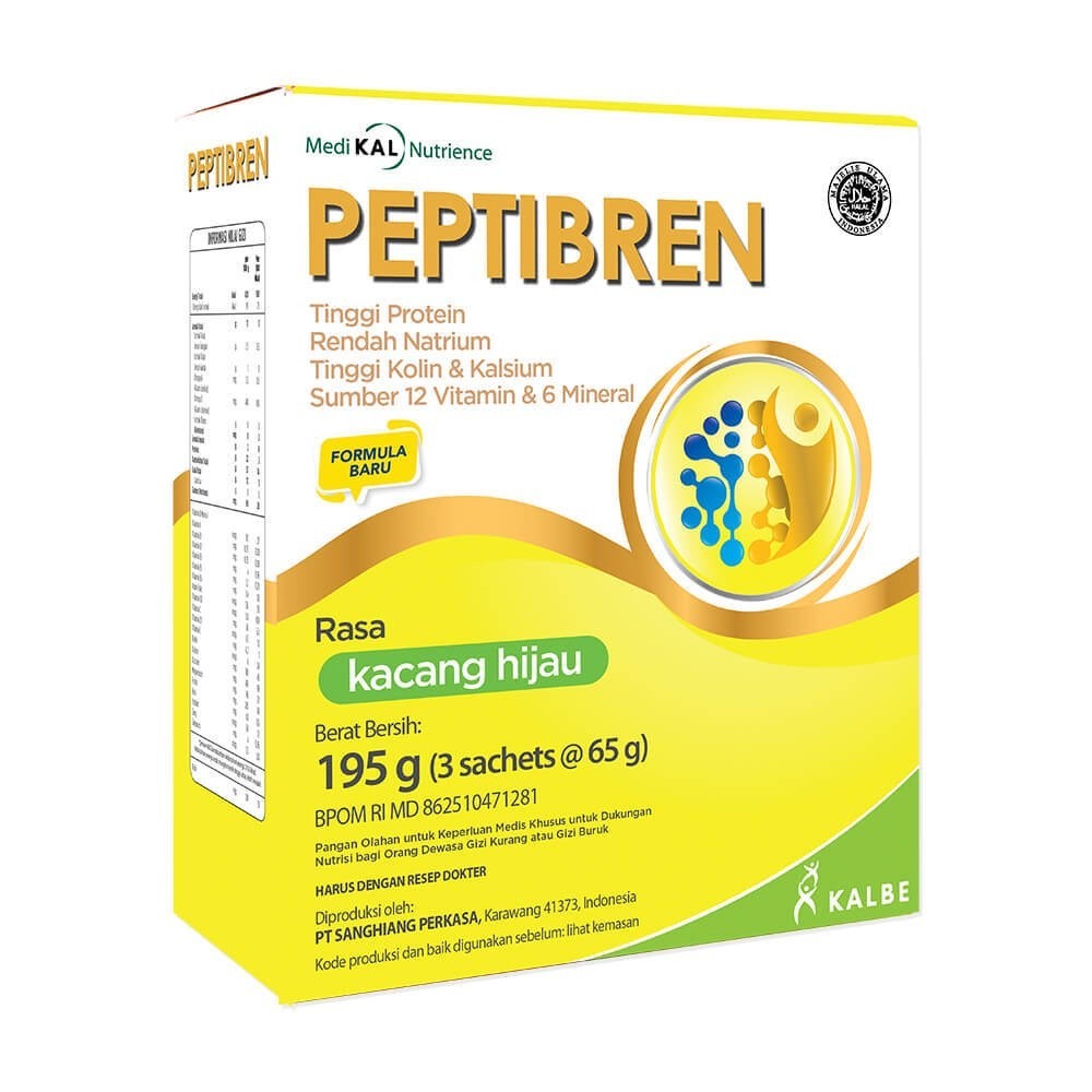 

PEPTIBREN SUSU KEPERLUAN MEDIS RASA KACANG HIJAU DAN VANILLA 195G