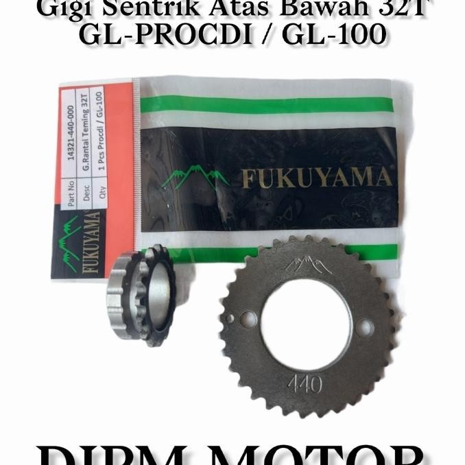 Timing Gigi Sentrik Set Atas Bawah Gl100 Glpro Cdi Cb100 Gl Fukuyama