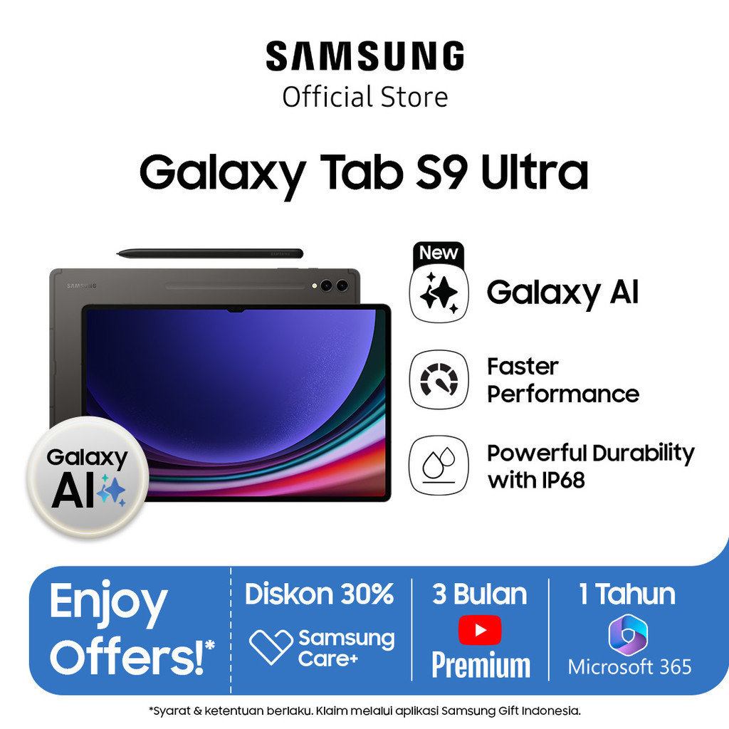 Samsung Galaxy Tab S9 Ultra 12/256GB - Graphite, Galaxy AI, Handphone AI, Tablet AI