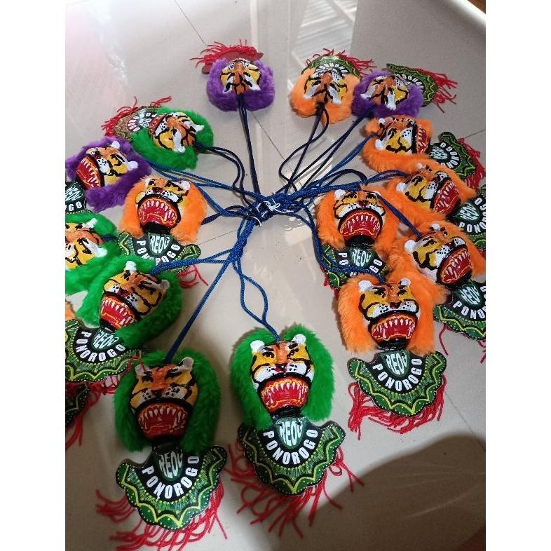Dwl-49 Gantungan Reog Ponorogo / Reog Ponorogo / Gantungan Mobil / Miniatur Reog / Kepala Reog Kecil