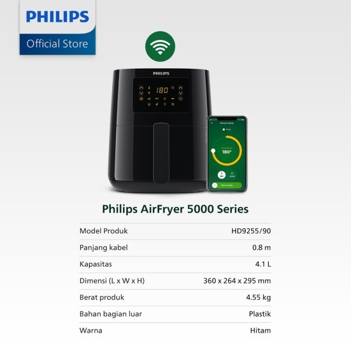 Philips Air Fryer Low Watt Digital Hd9255/90