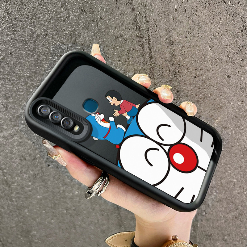 Casing Hp VIVO Y17 Y15 Y12 Y12i Y3 Y3s 2020 Case Kesing sarung HP pola Doraemon beruang besar Softca