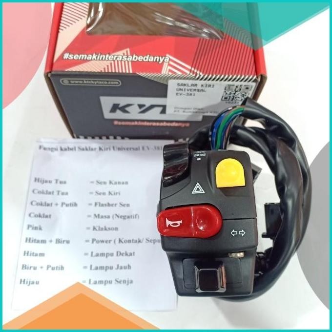 saklar kiri ktc kytaco ev 381 universal/ saklar lampu matic ktc kytaco