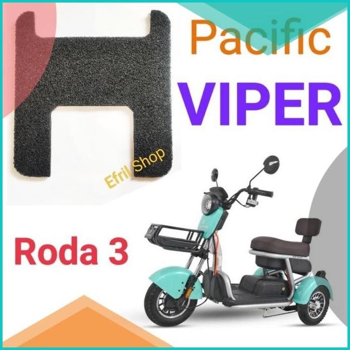 Alas kaki karpet sepeda motor listrik roda tiga Pacific Viper roda 3 1