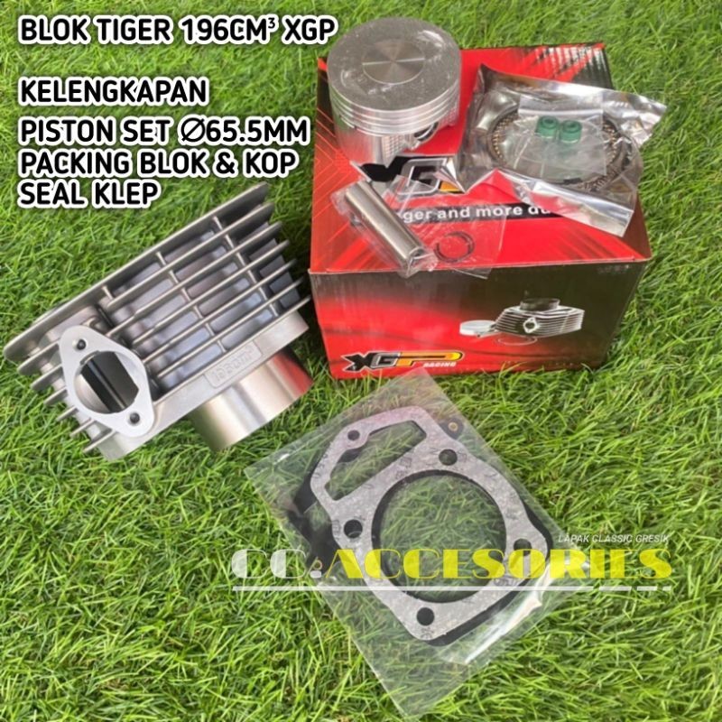 Blok Tiger Set Cylinder Blok Tiger XGP Racing Blok Set Piston 65.5mm