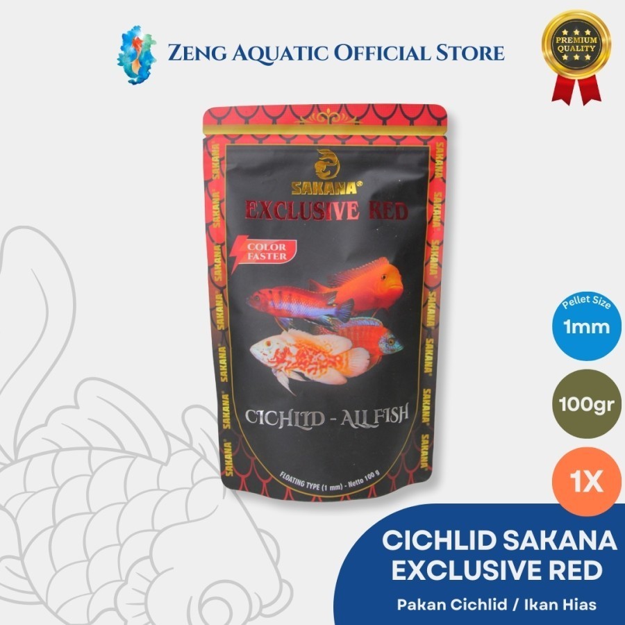 Pelet Sakana Red 1Mm Pakan Cichlid Afrika Amerika Jendral Warna By Zeng Aquatic