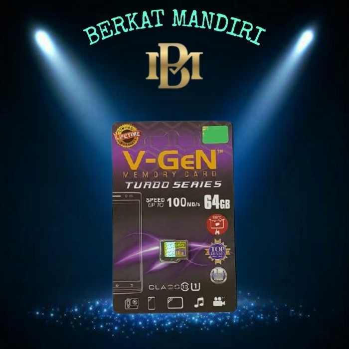 KARTU MEMORI 64GB V-GEN TURBO SERIES CLASS 10 MICRO SD 64 GB CLASS10