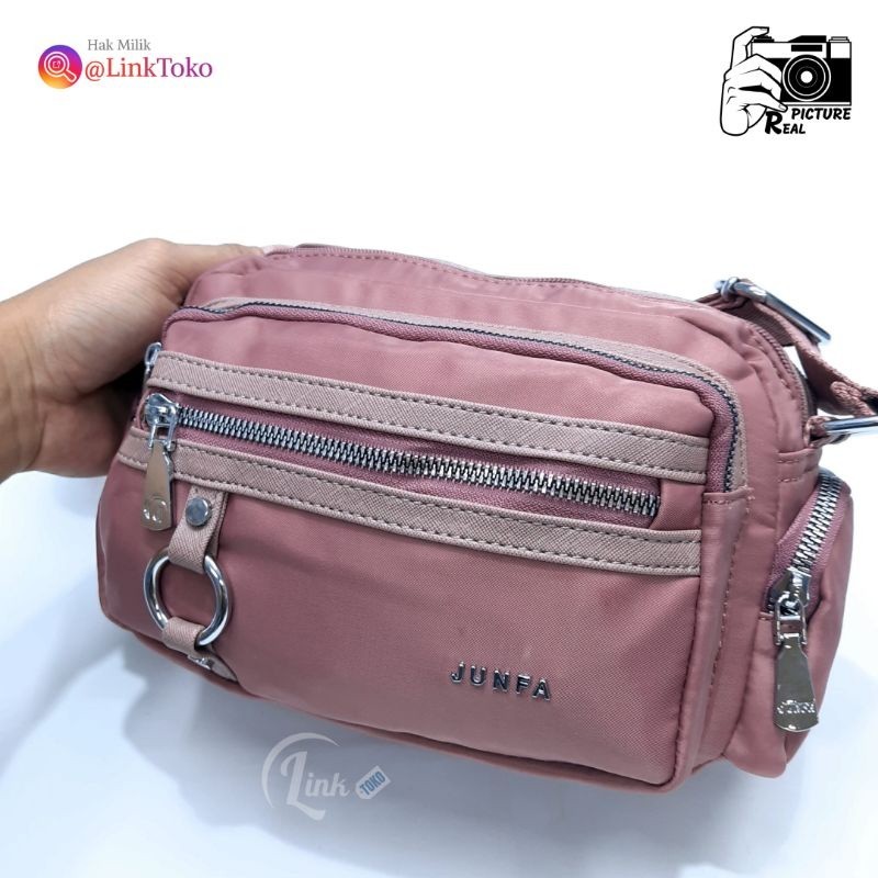 Promo Mega Sale 4.4 // Tas Junfa Polos Terlaris Real Premium Junfa A2101-362 Nilon Super
