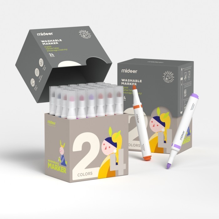 

Mideer Washable Marker Spidol Warna Anak