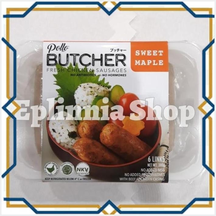 

[EPL] POLLO BUTCHER SWEET MAPLE CHICKEN SAUSAGE 380 GR - SOSIS DAGING AYAM