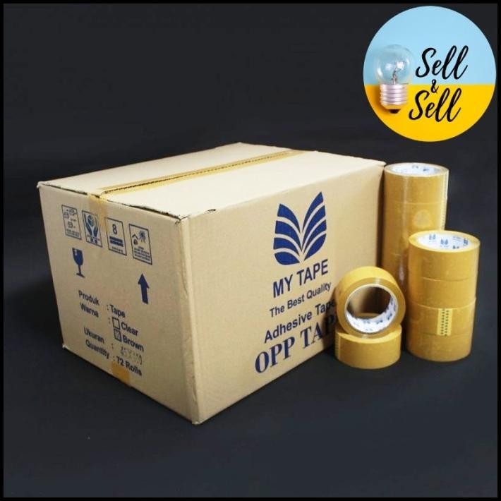 

HOT DEAL (1 DUS) LAKBAN OPP MY TAPE BENING & COKELAT 48MM X 90 YARD 45 MICRON !!!!!!!