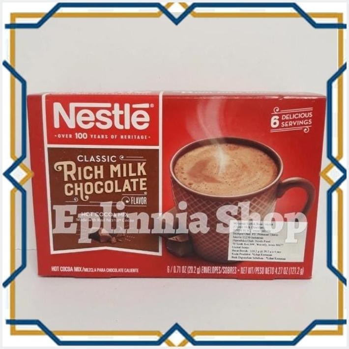 

[EPL] NESTLE HOT COCOA MIX CLASSIC RICH MILK CHOCOLATE 121GR - 6'S