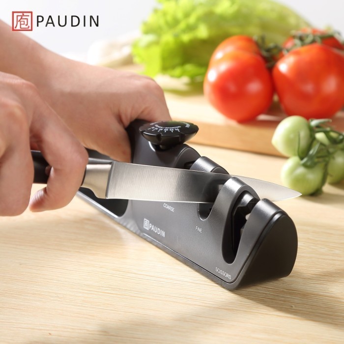 Pengasah Pisau Paudin Ks1 3-Stage Adjustable Angle Knife Sharpener
