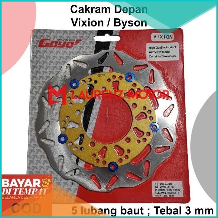 Cakram Depan Vixion Byson Piringan Rem Variasi Discbrake 5 Lubang Baut