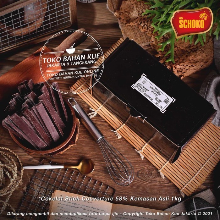 

Cabina Schoko Chocolate Stick Couverture 58% 1Kg Dark Coklat Batons