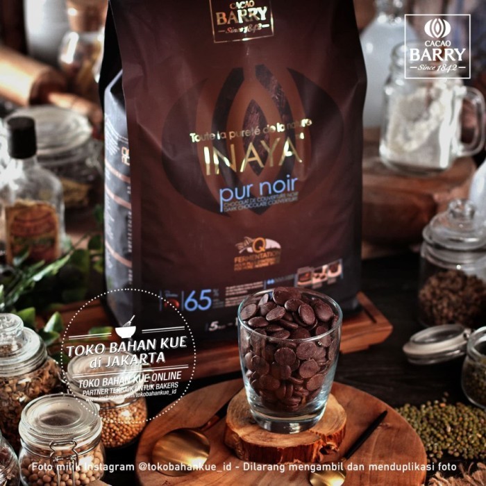 

Cabina Cacao Barry - Inaya 65% 500Gr Cokelat Coin Dark Couverture Chocolate