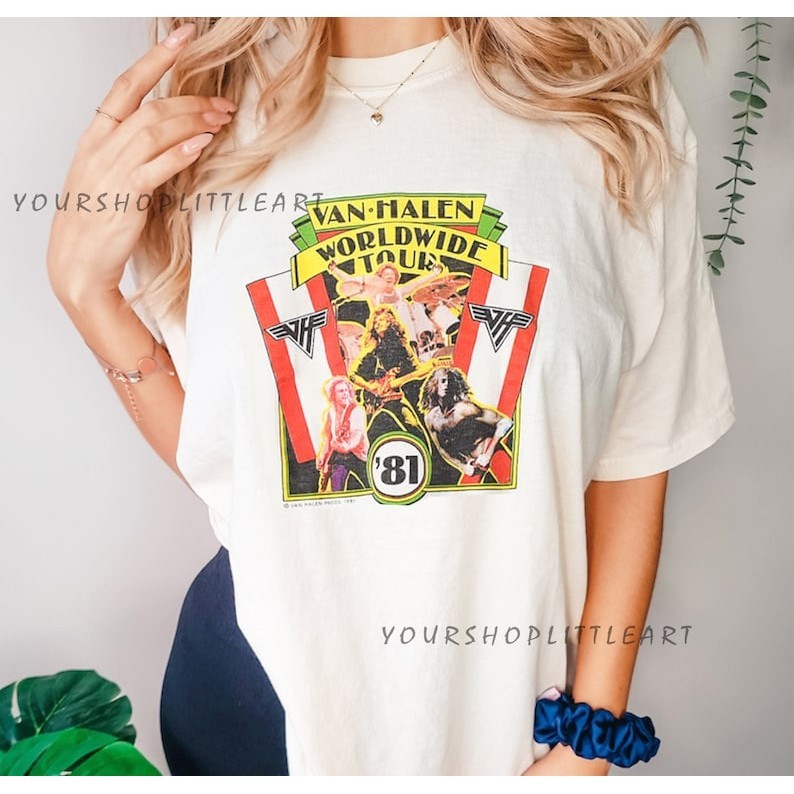 Kaus Van Halen Worldwide Tour 1981 - Kaus - Kaus Jadul