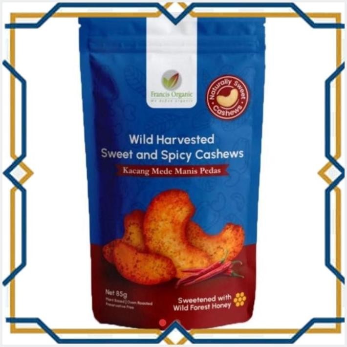 

[LDY] FRANCIS ORGANIC WILD HAVESTED SWEET & SPICY CASHEWS 85GR KACANG MEDE