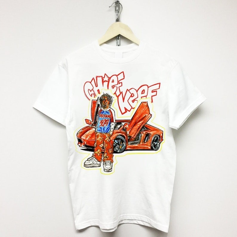 CHIEF KEEF T-SHIRT kaus rap antik Drake jordan tur konser merch kanye astroworld dennis rodman young