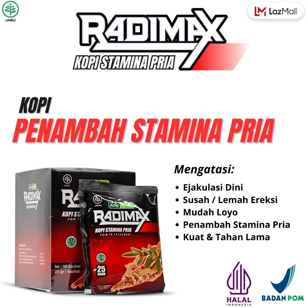 Paling dicari Obat Kuat Pria Tahan Lama Original 100% Kopi Radimax Kopi Stamina Pria Penambah Stamin