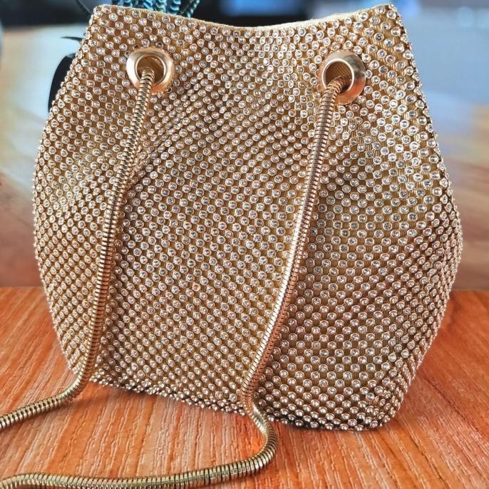 Promo Tas Pesta Serut Bling Wanita Kondangan Selempang Kristal Import 28013