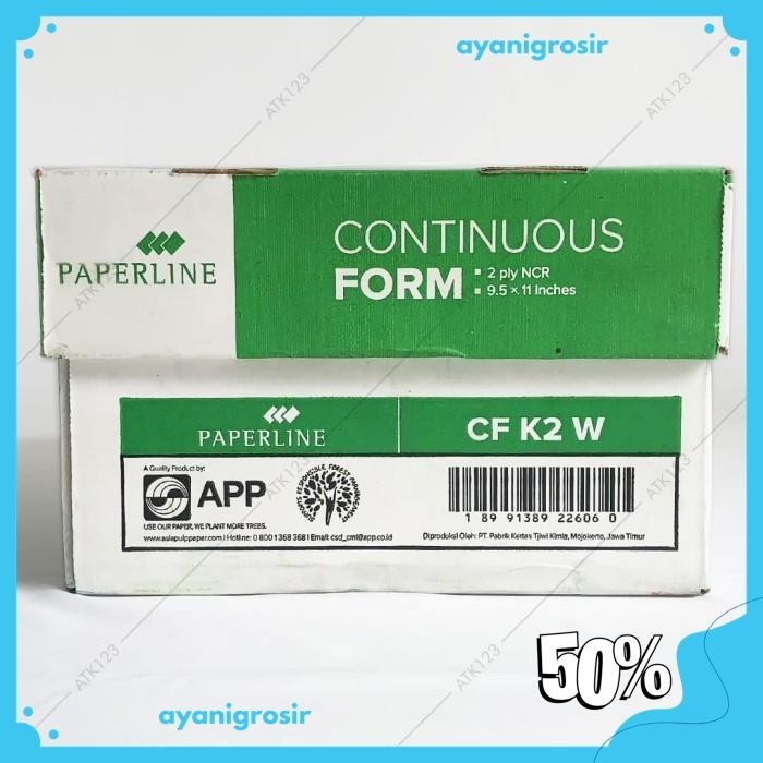 

CONTINUOUS FORM PAPERLINE 2 PLY WARNA 9 1/2 X 11 IN (K2 W) PRODUK TERBAIK