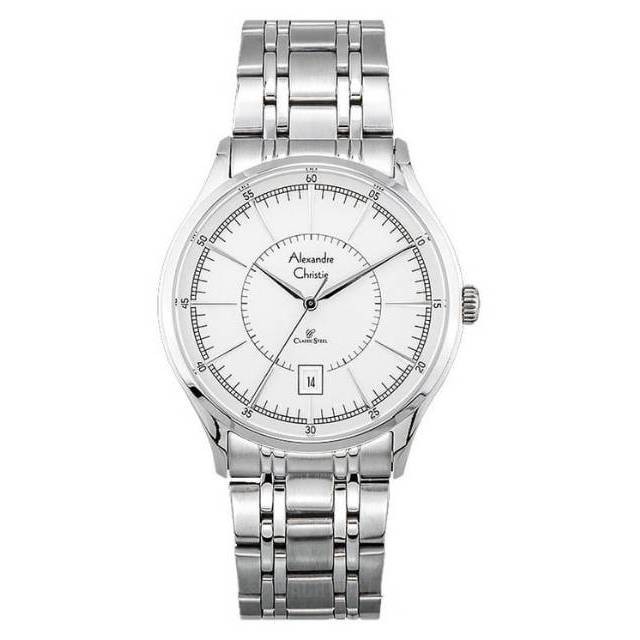 [TPI]  JAM TANGAN PRIA ALEXANDRE CHRISTIE AC8553 SILVER ORIGINAL
