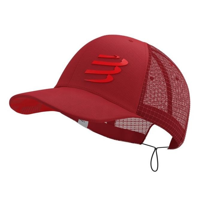 Diskon Murah  Compressport Running Trucker Cap - Samba Red