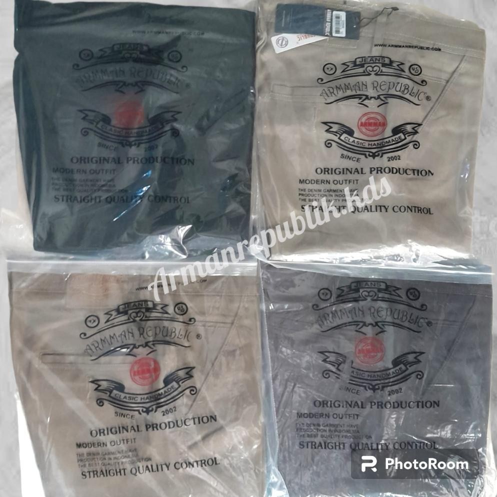 COD Celana Panjang Pria Chinos Premium Original 100% bahan kanvas cardinal arman republic Jumbo 27 Sampai Big size 44 ru-8