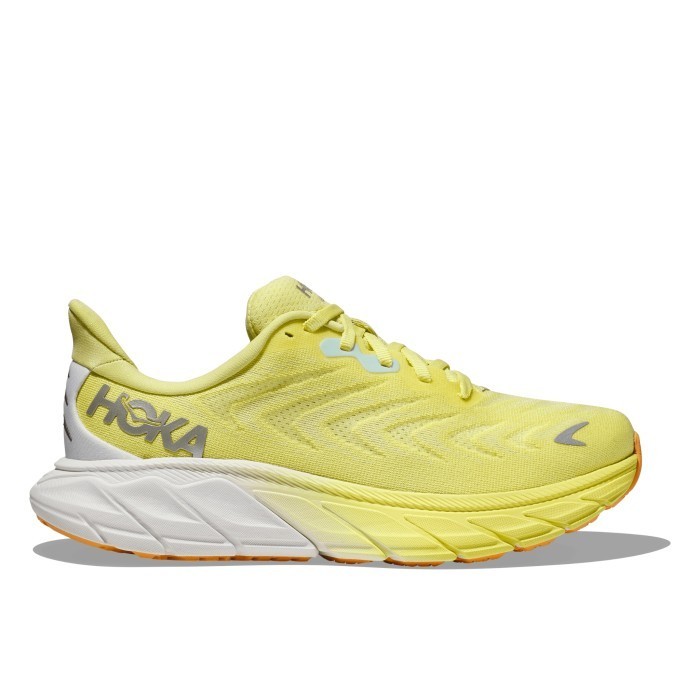 Hoka Arahi 6 Womens Road Running Shoes - Citrus Glow / White