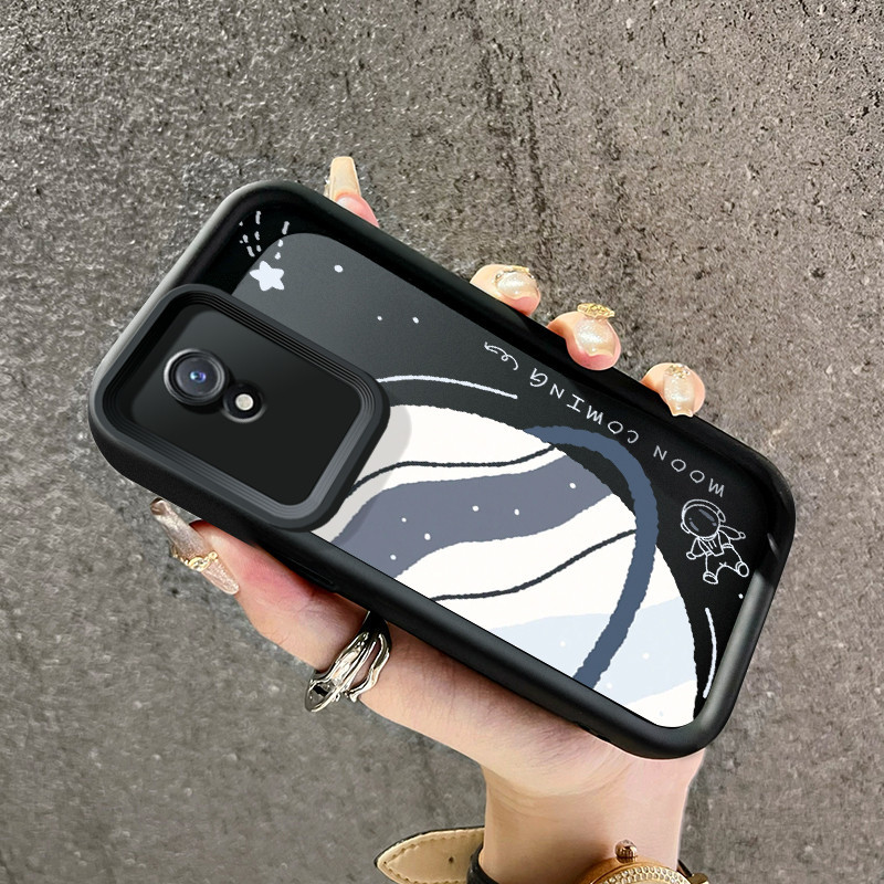 Casing Hp VIVO Y02 VIVO Y02A VIVO Y02T Case Softcase ponsel pola Planet kartun lucu Kesing pelindung