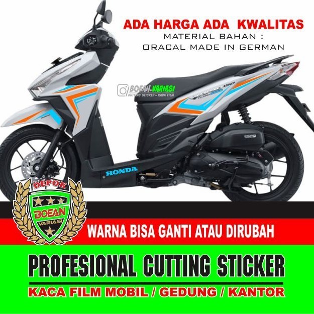 Cutting Sticker Vario 125 Vario 150 Old Putih Hitam Merah