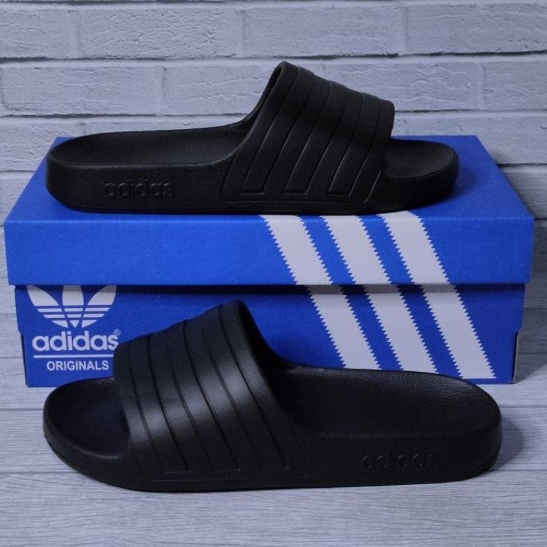 SANDAL ADIDAS ADILETTE SLIDE BLACK 100% GRADE ORIGINAL MADE IN VIETNAM VIRAL