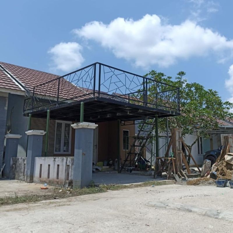 Kanopi Dak Plat Lantai Bordes atau Kanopi Balkon Modern 2024