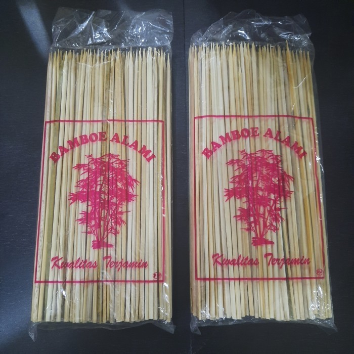 ] Tusuk Sate Bambu 100pcs/Tusuk Sate Kayu Bambu Murmer Bamboe Alami