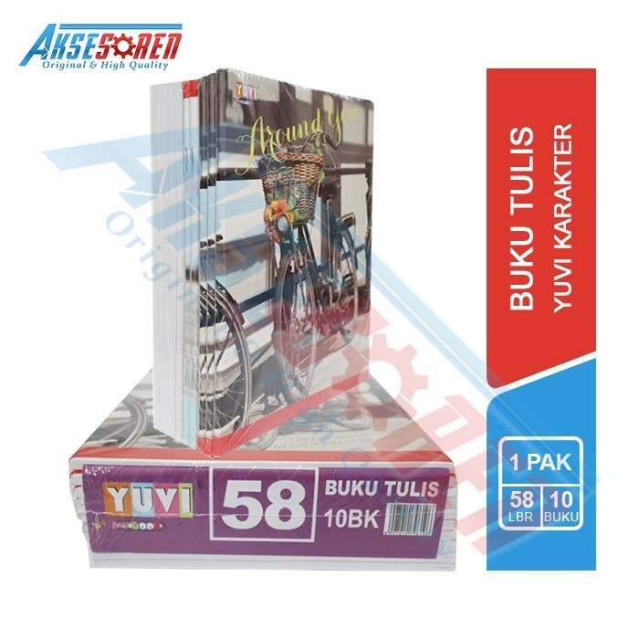 

Buku Tulis Sekolah 1 Pack Yuvi 58 Lembar [1 Pack] / Alat Tulis Lengkap HRG DISKON