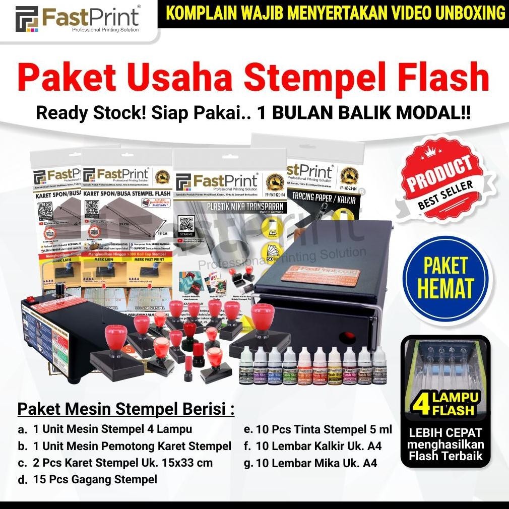 

Banyak Promooo !!! Paket Hemat Mesin Stempel Flash 4 Lampu Lengkap