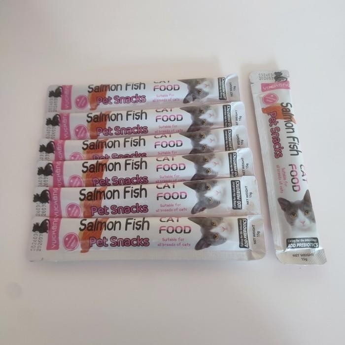 Snack Kucing Yuchang Camilan Kucing Rasa Salmon - Mirzbenda