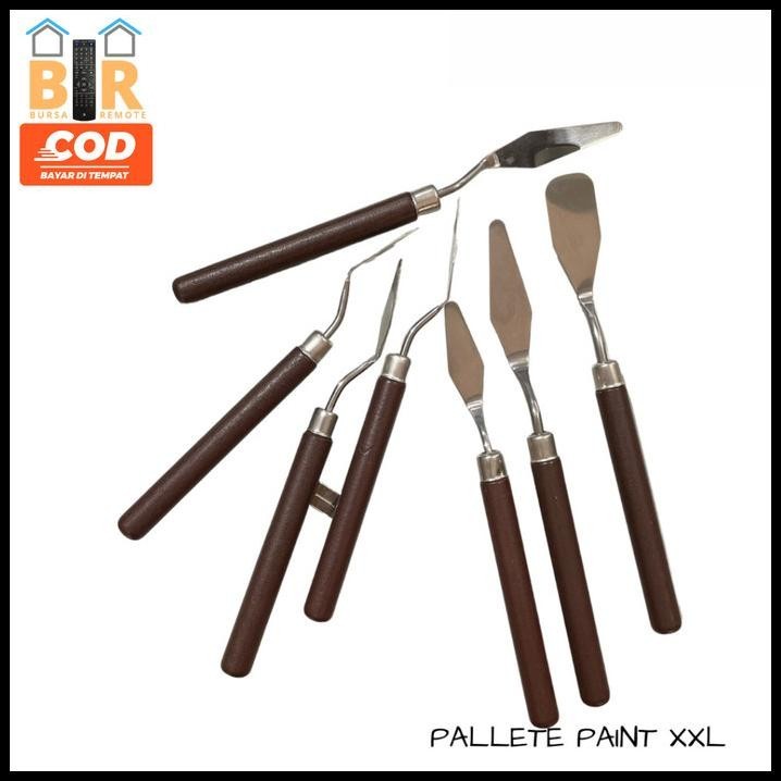 

HOT DEAL PALLETE KNIFE SPATULA LUKIS 7IN1 PISAU PALET BUTTERCAKE CREAM PAINTING !!!!!