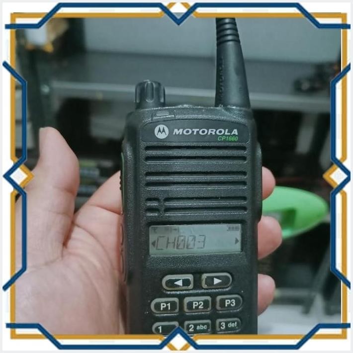 [LGD] HT MOTOROLA CP1660 UHF ATAS 470 MHZ NORMAL BEKAS  HT MOTOROLA CP 1660