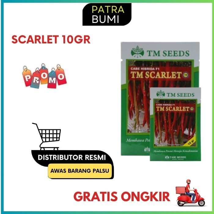 Scarlet 10Gr Benih Cabai Tm Scarlet F1 10Gr Hibrida Tani Murni Indonesia