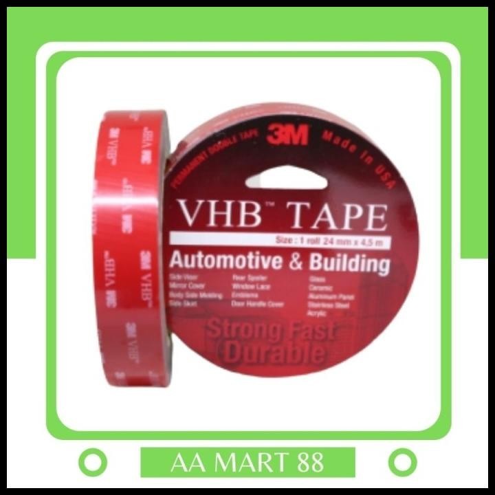 

BEST DEAL 3M VHB DOUBLE TAPE 24 MM X 4.5 M ORI !